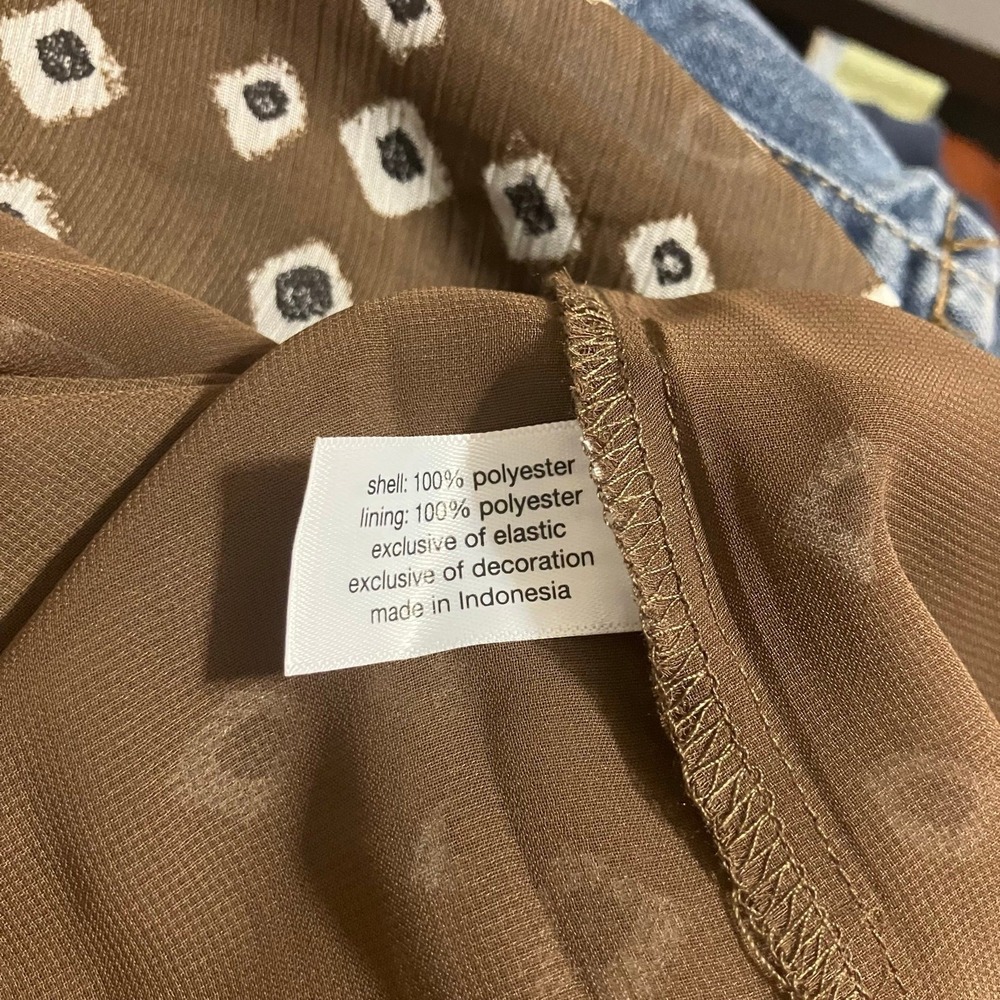 Lane Bryant Swing Flutter-Sleeve Popover Blouse Brown Sz 26-28 *NWT* - Picture 8 of 9